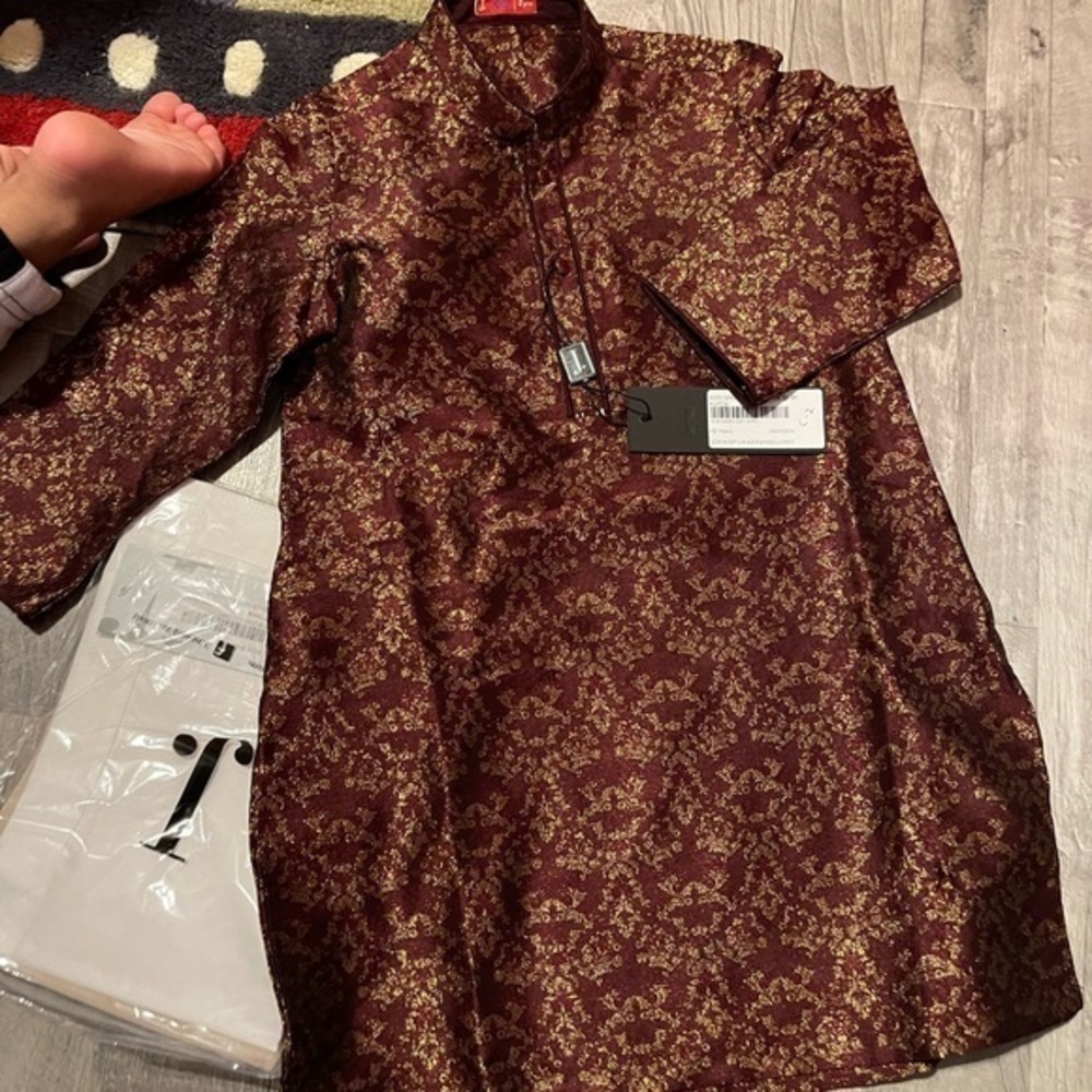 Junaid jamshaid silk kurta and shalwar for 2 years old